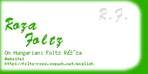 roza foltz business card